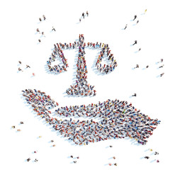 People in the form of palm with weights.