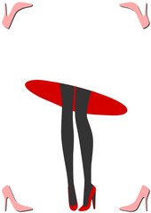 GAMBE RAGAZZA VETTORIALE MODIFICABILE