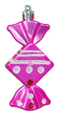 Bright Christmas tree toy pink candy