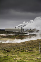 Fototapeta na wymiar Icelandic geothermal power station