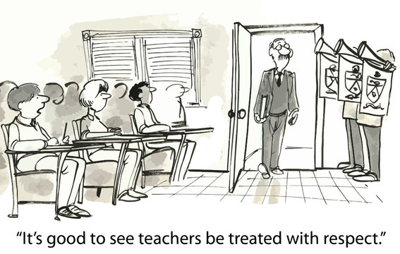 "It's good to see teachers be treated with respect."