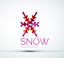Christmas snowflake company logo design