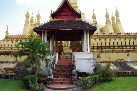 Temple bouddhiste à Vientiane, Laos