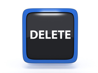 delete square icon on white background