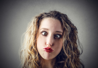 Woman making jokes