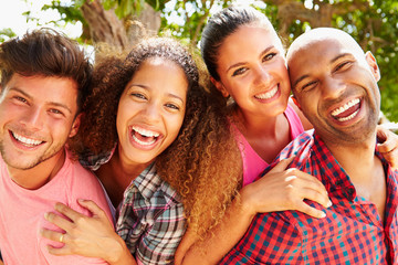 Group Of Friends Having Fun Outdoors Together