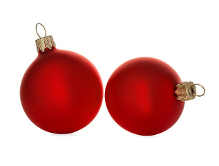 Christmas balls isolated on white background