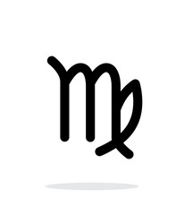 Obraz premium Virgo zodiac icon on white background.
