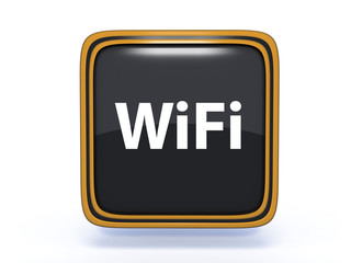 wifi square icon on white background