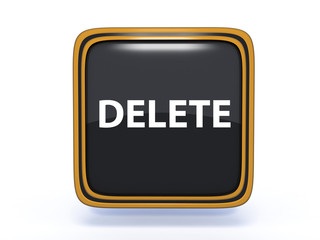 delete square icon on white background