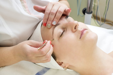 massage and facial peels at the salon cosmetics