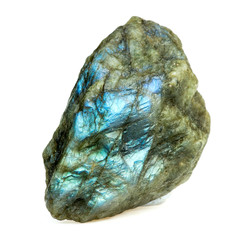 Rough uncut labradorite gemstone