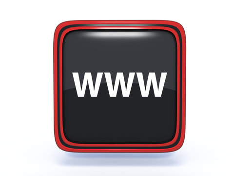www square icon on white background