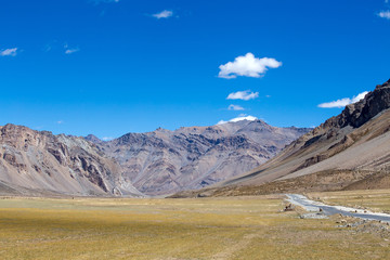 Himalayan landscape in Himalayas along Manali-Leh highway. India