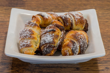 little chocolat brioches with sugar