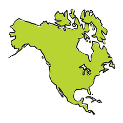 Vector map of north america