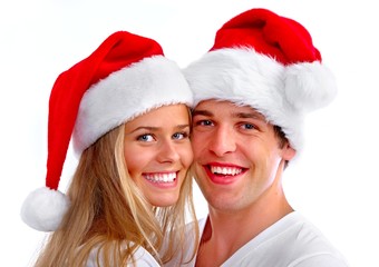 Christmas Santa couple.