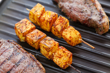 Picanha steak with pineapple