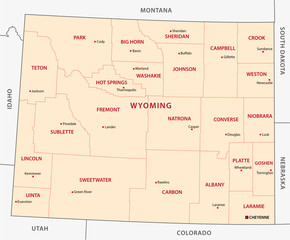 wyoming administrative map
