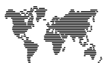 line image of a Vector world map