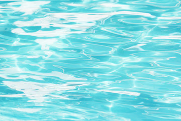 Cyan Swimming Pool water surface background .