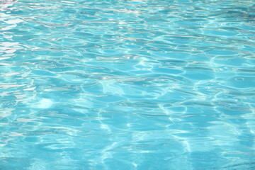 Cyan Swimming Pool water surface background .