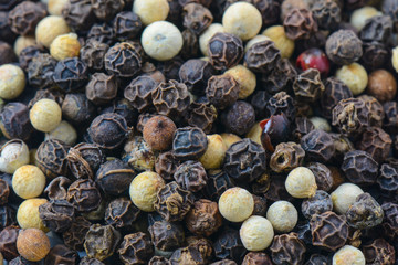 Close Up Background of Multi Color Peppercorn