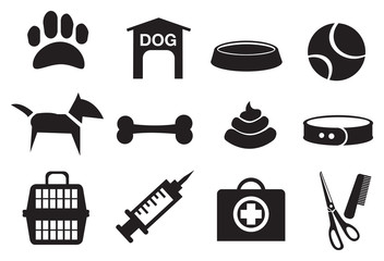 Dog Related Vector Icons