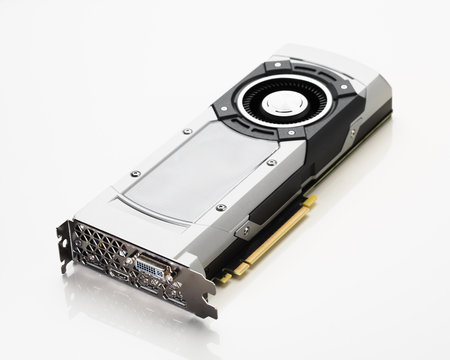 professional gaming graphic card, white background