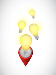 idea pointer. light bulb concept