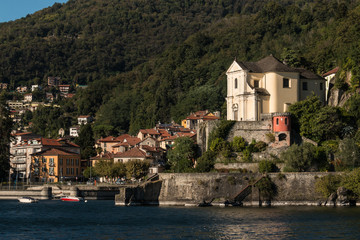 Fototapeta na wymiar Maccagno comune at Lago Maggiore