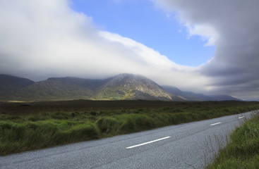 Road in National park Connemara.