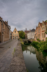 Bruges Canal and reflections taken in Bruges, Belgium