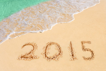Numbers 2015 on beach