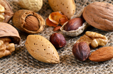 Different Nuts on Jute