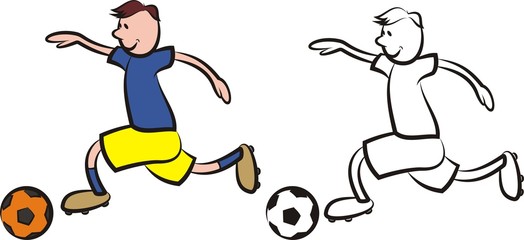 vector soccer player - boy