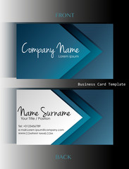 A business card template