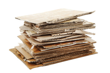 Big stack of papers, isolated on white