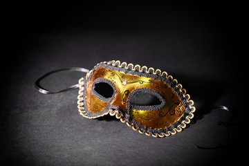 Beautiful carnival mask isolated on black