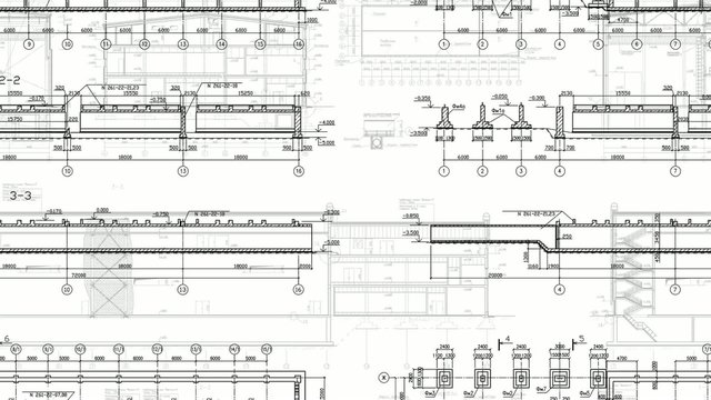 Construction Drawings Looped Backgrounds