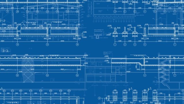 Construction Drawings Looped Backgrounds