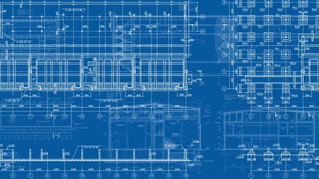 Construction Drawings Looped Backgrounds