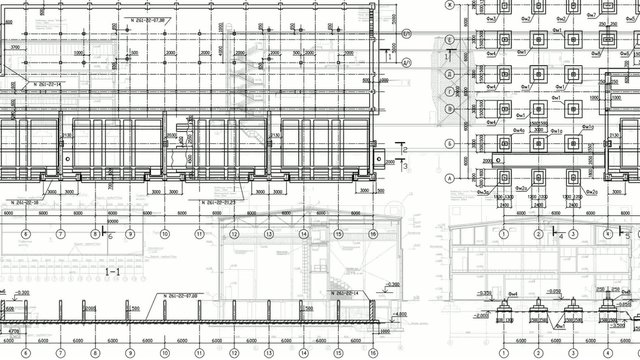 Construction Drawings Looped Backgrounds