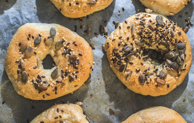 Baking of bagels