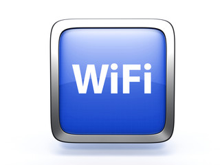 wifi square icon on white background