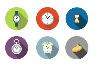 Time icons set