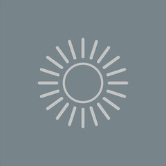 Sun icon. Vector illustration.