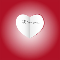 Paper heart. St valentine's day.