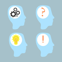 vector head idea silhouette.