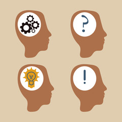 vector head idea silhouette.